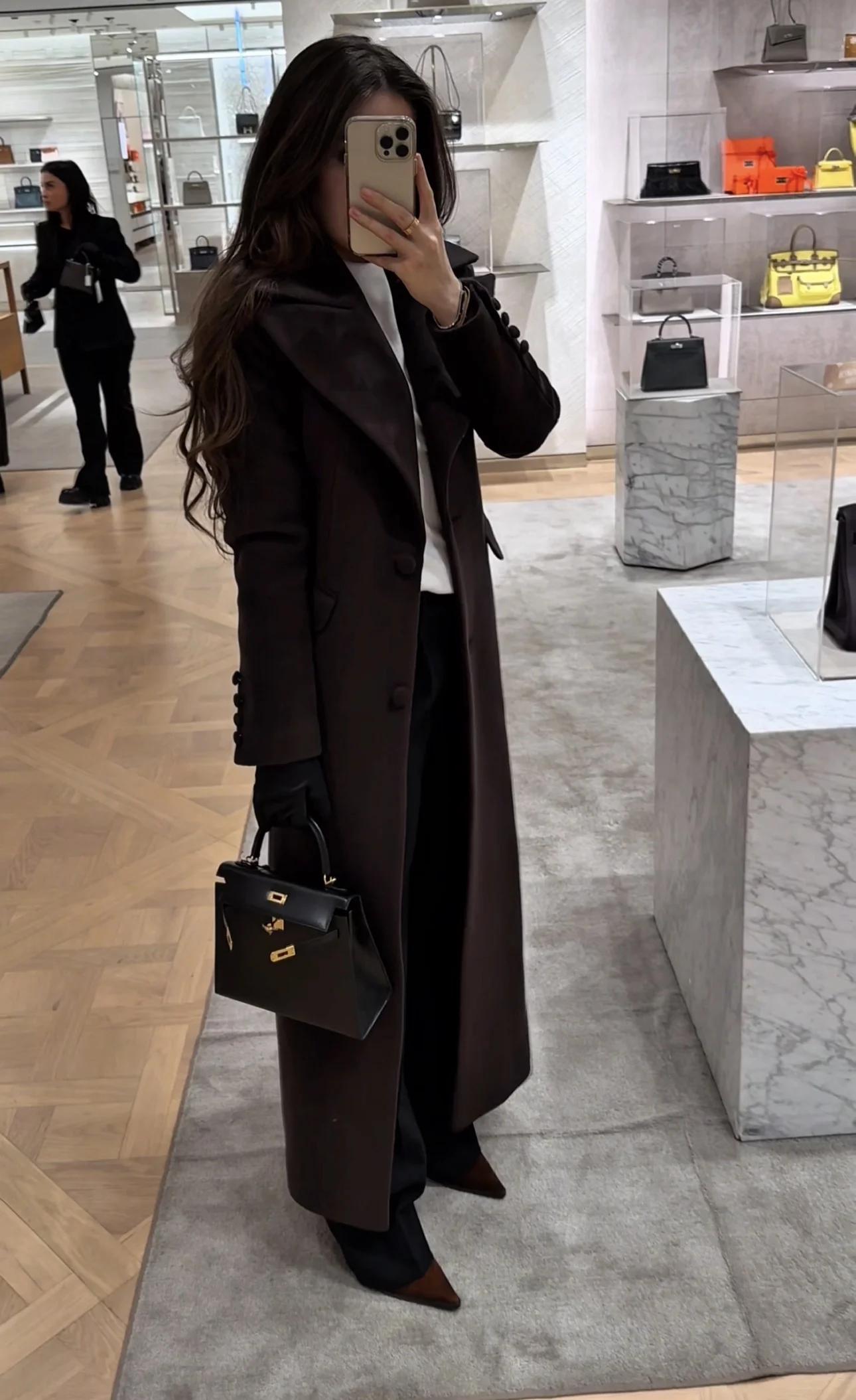 Chocolate Brown Tailored Trench Coat