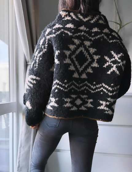 Chic Warm Knit Cardigan Wit Zip