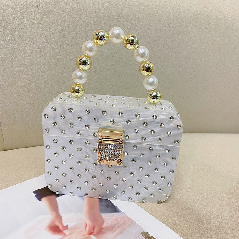 Diamond Beaded Acrylic Bag