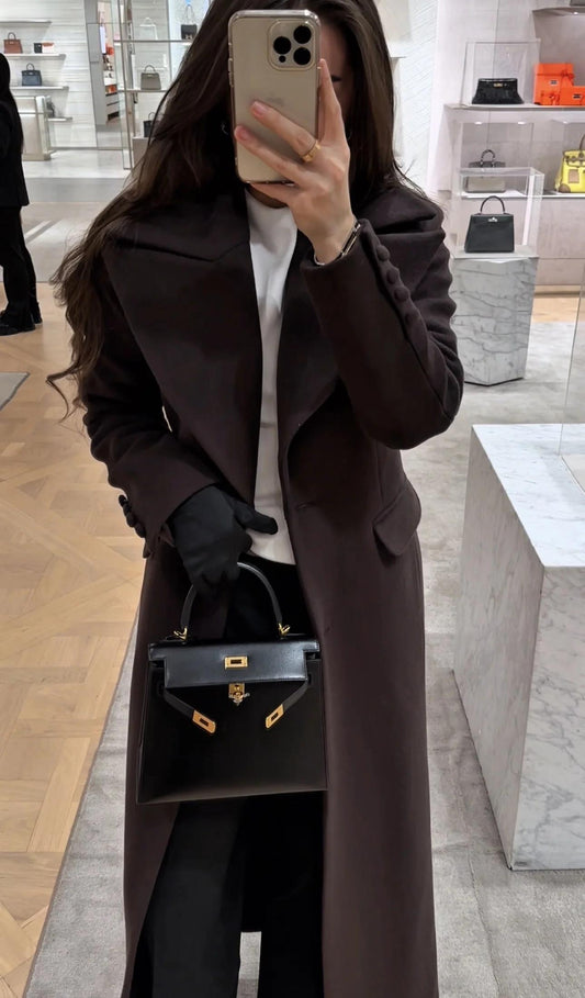 Chocolate Brown Tailored Trench Coat