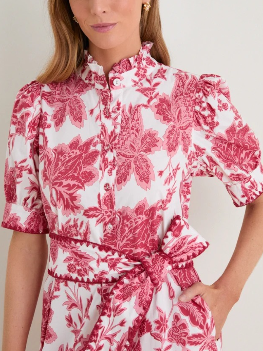 Hibiscus Floral Whipstitch Felicity Maxi Dress
