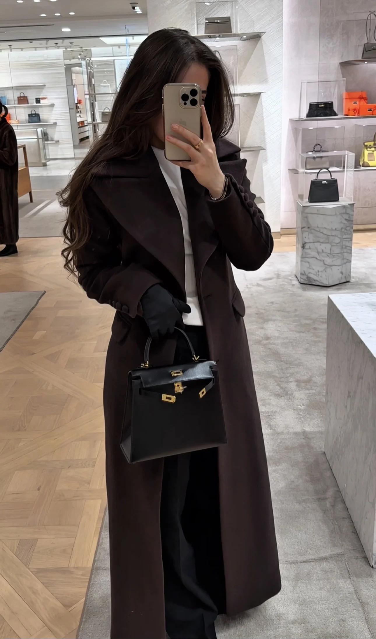 Chocolate Brown Tailored Trench Coat