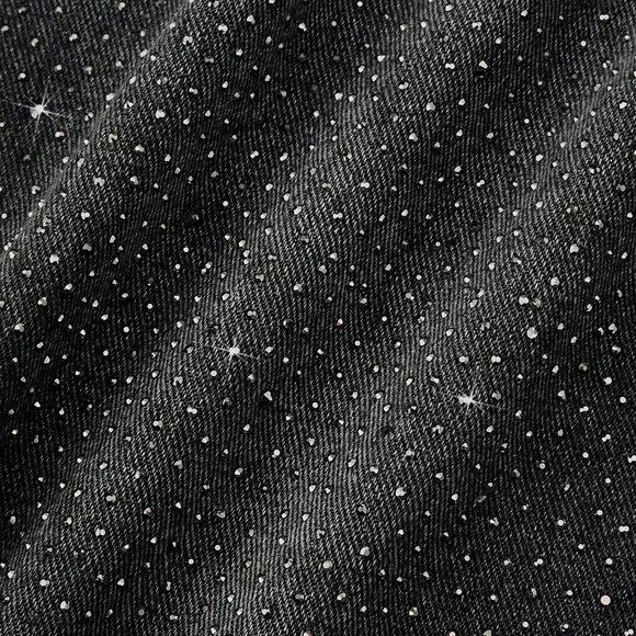 Black Sequin Ruffle Flare Pants