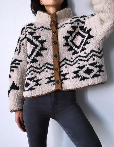 Chic Warm Knit Cardigan Wit Zip