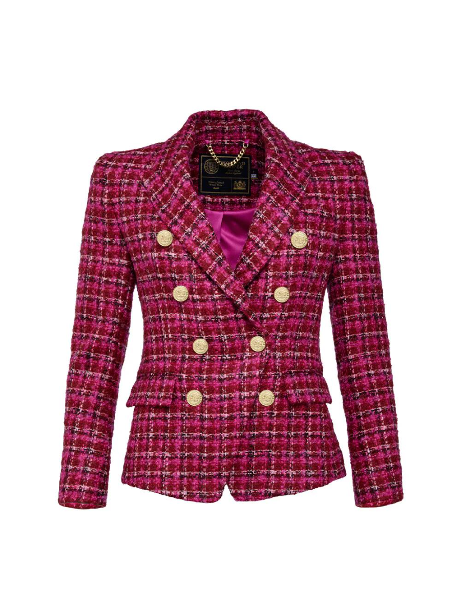 Fuchsia Tweed Blazer: 2026 New Year’s Bold-Luxe Staple