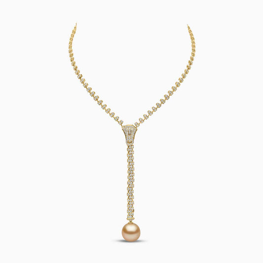 Pearl And Diamond Zip Necklace