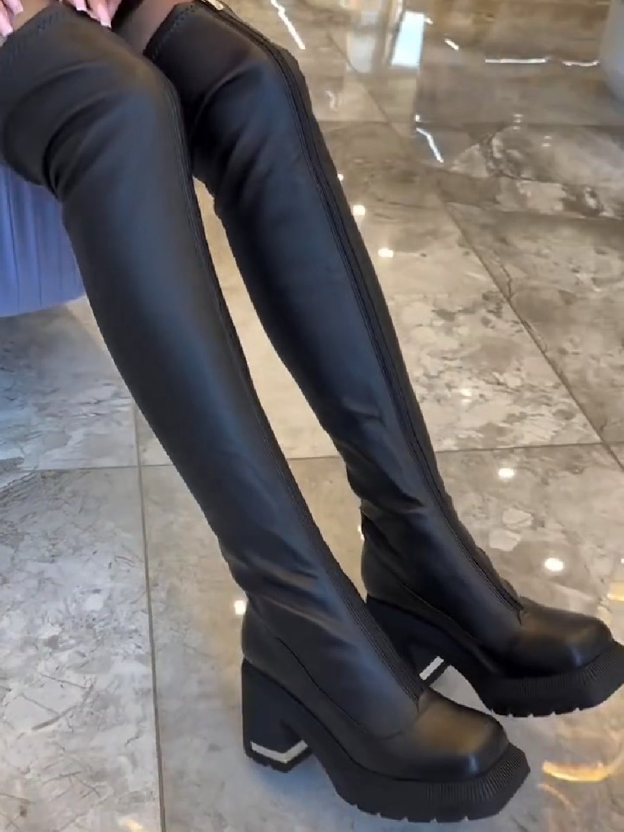 Natural Leather Winter Fleece Lined Fashion Boots